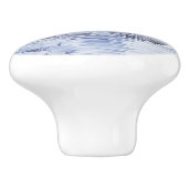 アールヌーボーライトハウス海シーブルーアンドホワイト セラミックノブ (側面)