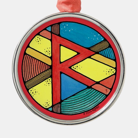 アールヌーボーライドロンオブバランス メタルオーナメント (正面)