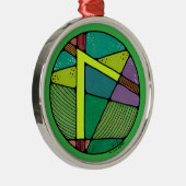 アールヌーボーラグースルーンオブライフ メタルオーナメント (右)