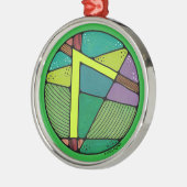 アールヌーボーラグースルーンオブライフ メタルオーナメント (左)