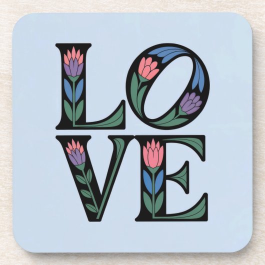 アールヌーボーラブコースターセット コースター (正面)