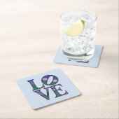 アールヌーボーラブコースターセット スクエアペーパーコースター (インサイチュ)