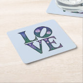 アールヌーボーラブコースターセット スクエアペーパーコースター (アングル)