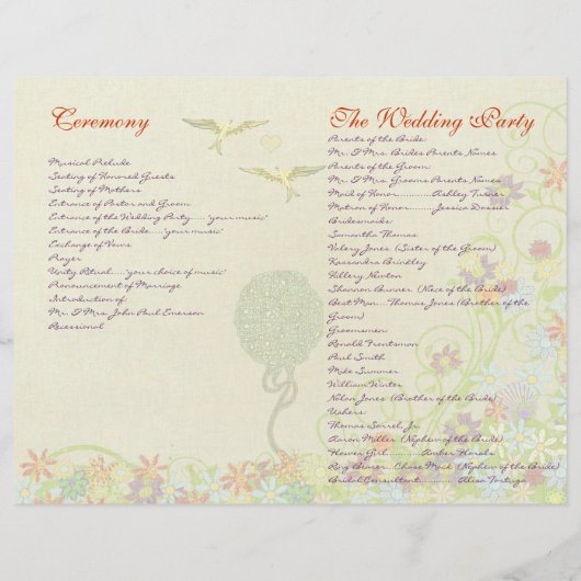 アールヌーボーラブバード結婚ズ (裏面)