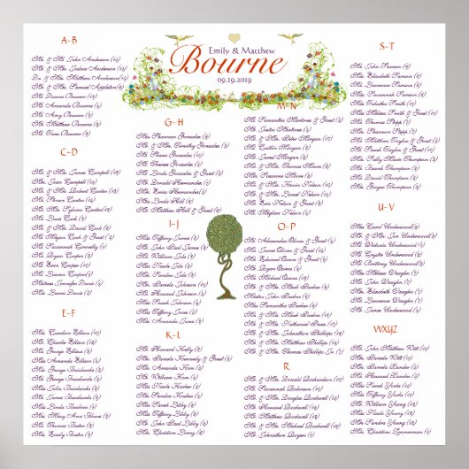 アールヌーボーラブバード結婚ズ ポスター (正面)