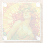 アールヌーボーリサ ガラスコースター (裏面)