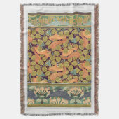 アールヌーボーリス鳥フローラアートベルヌイ スローブランケット (正面縦)