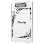 アールヌーボーリリーフローラ白黒 クリップボード (左)