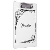 アールヌーボーリリーフローラ白黒 クリップボード (右)