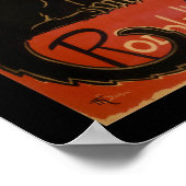 アールヌーボールチャットノワールヴィンテージブラックキャット ポスター (角)