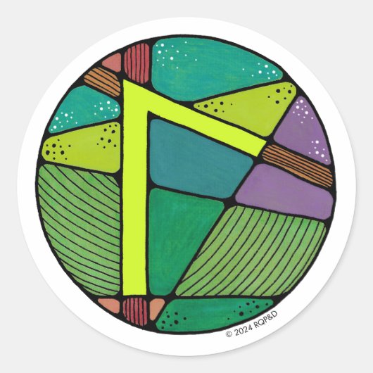 アールヌーボールーネラグス – LIFE ラウンドシール (正面)