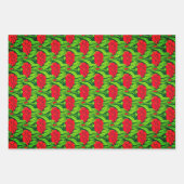 アールヌーボーレッドカーネーションフローラ ラッピングペーパーシート (正面2)