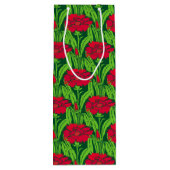 アールヌーボーレッドカーネーションフローラ ワインギフトバッグ (裏面)