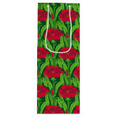 アールヌーボーレッドカーネーションフローラ ワインギフトバッグ (正面)