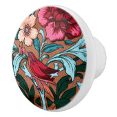 アールヌーボーレッドバード セラミックノブ (右)