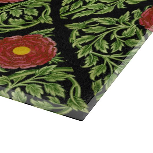 アールヌーボーレッドローズドモーガン カッティングボード (角)