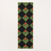 アールヌーボーレッドローズドモーガン ヨガマット (裏面)