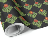 アールヌーボーレッドローズドモーガン ラッピングペーパー (ロールコーナー)