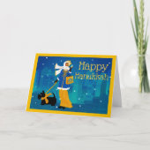 アールヌーボーレディと黒スコットランド犬 シーズンカード (正面)