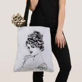 アールヌーボーレディファインアートファブリックバッグ トートバッグ (クローズアップ)