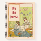 アールヌーボーレディースアートジャーナルの名前と年 ノートブック (正面)