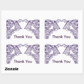 アールヌーボーレディースカスタマイズありがとうありがとう 長方形シール (シート)