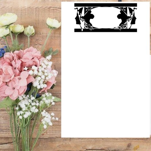 アールヌーボーレディースシルエット 便箋