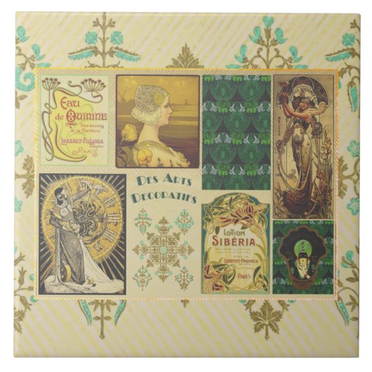 アールヌーボーレディースセラミックタイル タイル (正面)