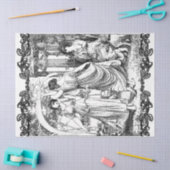 アールヌーボーレディース踊りデクページティッシュペーパー 薄葉紙 (クラフト)