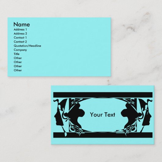 アールヌーボーレディース 名刺 (正面/裏面)