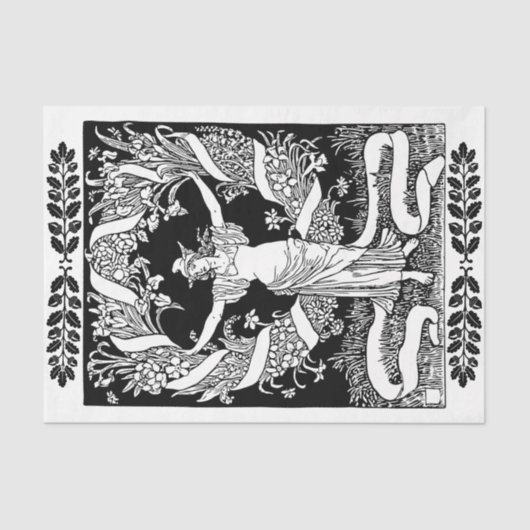 アールヌーボーレディ17デコページティッシュペーパー 薄葉紙 (正面)