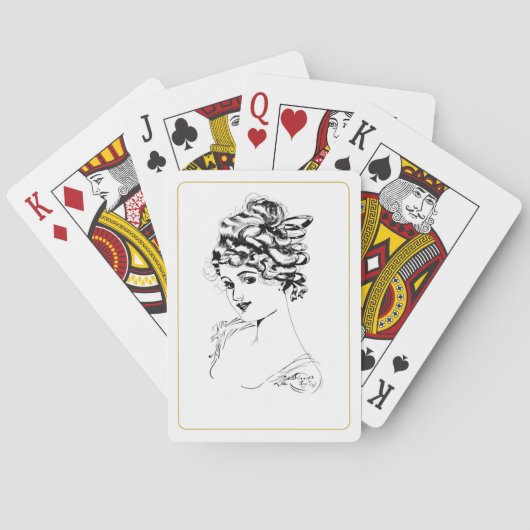 アールヌーボーレディ1917ファインアート トランプ (裏面)