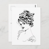 アールヌーボーレディ1917ファインアート ポストカード (正面/裏面)