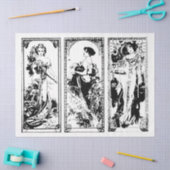 アールヌーボーレディ24デコページティッシュペーパー 薄葉紙 (クラフト)