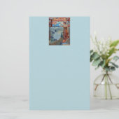 アールヌーボーレディ・ウィズ・ピーコック 便箋 (スタンド正面)