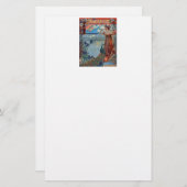 アールヌーボーレディ・ウィズ・ピーコック 便箋 (正面/裏面)