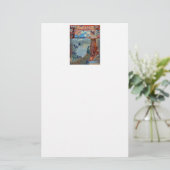 アールヌーボーレディ・ウィズ・ピーコック 便箋 (スタンド正面)