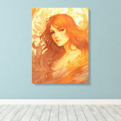 アールヌーボーレディ キャンバスプリント (インサイチュ (ウッドフロア))
