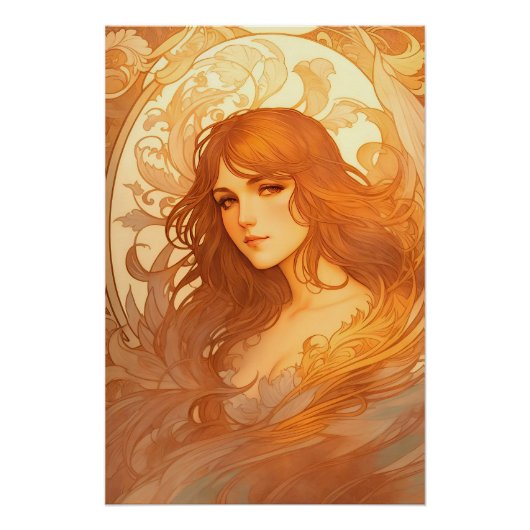 アールヌーボーレディ ポスター (正面)
