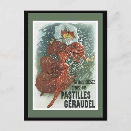 アールヌーボーレディ ポストカード (正面)