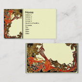 アールヌーボーレディ 名刺 (正面/裏面)