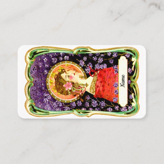 アールヌーボーレディ 名刺 (正面)