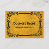 アールヌーボーレトロエレガントブラック装飾縁ど品 名刺 (正面)