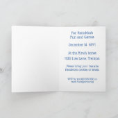 アールヌーボーレトロハヌカー招待状カード サンキューカード (内部)