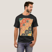 アールヌーボーレトロ壁紙デザイン。 Tシャツ (正面フル)