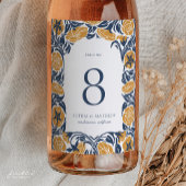 アールヌーボーワインボトルテーブル番号ラベル ワインラベル