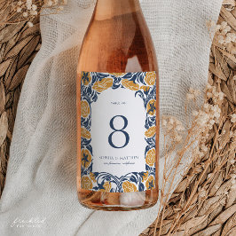 アールヌーボーワインボトルテーブル番号ラベル ワインラベル