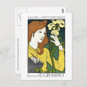 アールヌーボーヴィンテージはがき：by Grasset ポストカード (正面/裏面)
