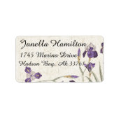 アールヌーボーヴィンテージアイリスフラワーズ住所 シール (正面)