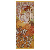 アールヌーボーヴィンテージアルフォンスミュシャトパズレディ ワインギフトバッグ (正面)